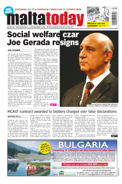 Social welfare czar Joe Gerada resigns