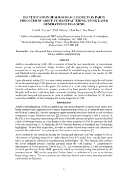 identification of sub-surface defects in parts produced by additive