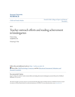 Teacher outreach efforts and reading achievement in