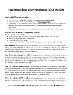 Understanding Your Freshman PSAT Results