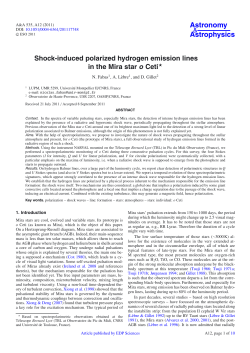 Shock-induced polarized hydrogen emission lines in the Mira star o