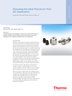 Choosing the Ideal Ferrule for Your GC Application