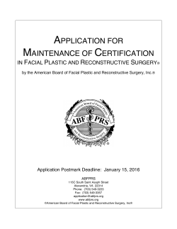 application for maintenance of certification