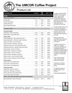 The UMCOR Coffee Project