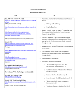 12th Grade S and S Supplemental