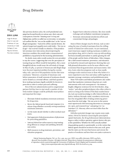 Drug D&eacute;tente - Washington and Lee University School of Law