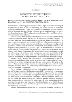 IMAGERY IN PSYCHoTHERAPY IN THEoRY AND PRACTICE