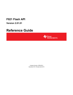 F021 Flash API (Rev. H)