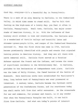 HISTORIC CARLISLE Good day, everyone-