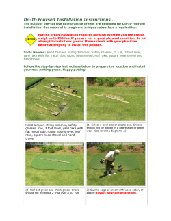 Do-It-Yourself Installation Instructions