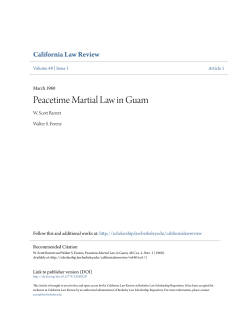 Peacetime Martial Law in Guam - Berkeley Law Scholarship