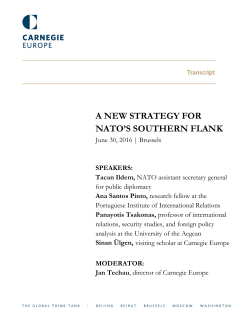 a new strategy for nato`s southern flank