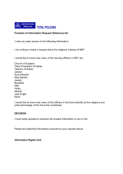 Information Rights Unit &ndash; The religious makeup of the