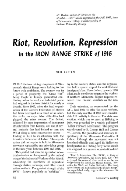 Riot, revolution, repression in the Iron Range strike of