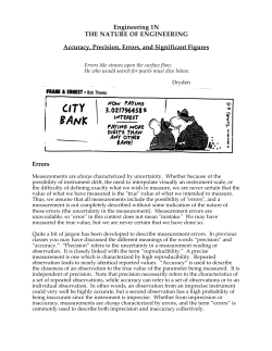 Engineering 1N THE NATURE OF ENGINEERING Accuracy