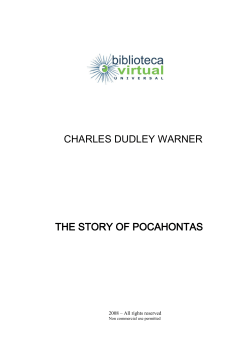 charles dudley warner the story of pocahontas