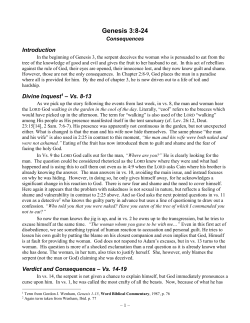 Genesis 3:8-24 - Park Street Church