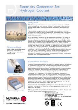 Electricity Generator Set Hydrogen Coolant