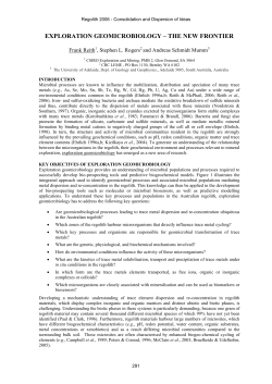 exploration geomicrobiology &ndash; the new frontier