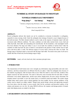 Analysis on the Response of Mountain Tunnel