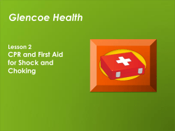 LESSON 2 CPR and First Aid for Shock and Choking