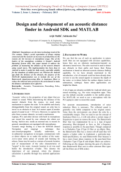 Design and development of an acoustic distance finder in