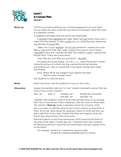 Level 1 6.1 Lesson Plan