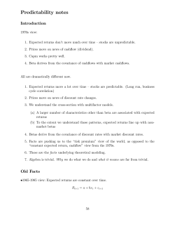 Lecture notes - The University of Chicago Booth School of Business