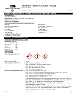 Ammonium Hydroxide, Solution (NH4OH)