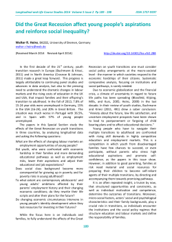 Did the Great Recession affect young people`s aspirations and