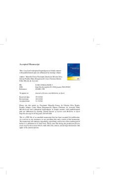 Local and widespread hyperalgesia in female runners with