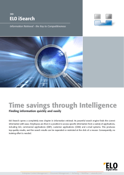 iSearch flyer - ELO Digital Office GmbH