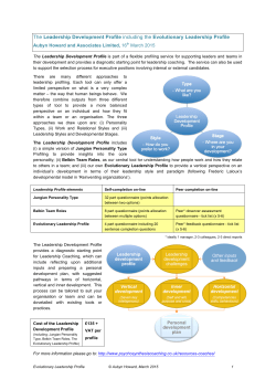 The Leadership Development Profile including the Evolutionary