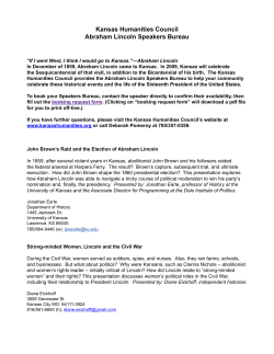 Kansas Humanities Council Abraham Lincoln Speakers Bureau