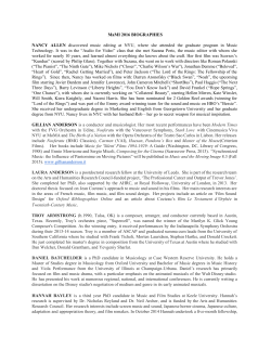 MaMI 2016 BIOGRAPHIES NANCY ALLEN discovered music