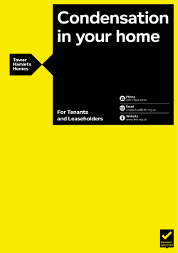 Condensation in your home