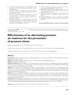 Effectiveness of an alternating pressure air