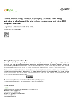 Motivation in all spheres of life. International conference