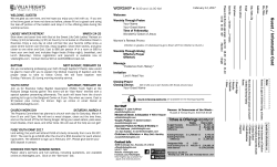 G ue st / Info rmation C ard - Villa Heights Baptist Church