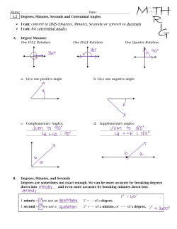 or convert to decimals I can: list coterminal angles