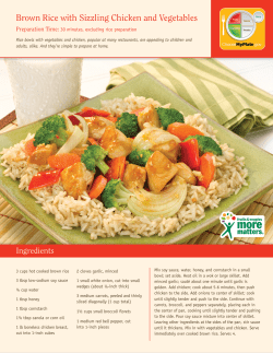Brown Rice with Sizzling Chicken and Vegetables
