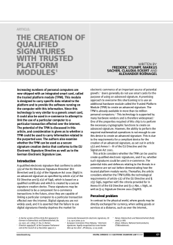 THE CREATION OF QUALIFIED SIGNATURES WITH TRUSTED