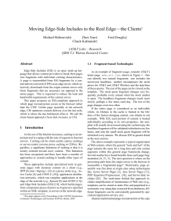 Moving Edge-Side Includes to the Real Edge&mdash;the