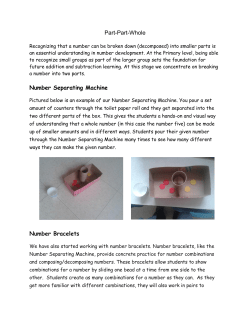 Part-Part-Whole Number Separating Machine Number Bracelets