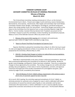 Advisory Committee on Rules of Criminal