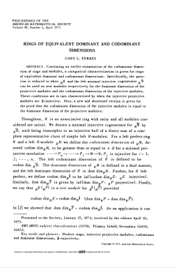 rings of equivalent dominant and codominant dimensions