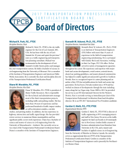 Board of Directors - Transportation Professional Certification Board