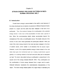 STRAIN ENERGY RELEASE PATTERN IN INDO