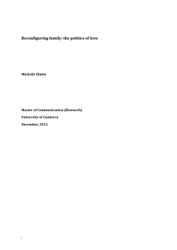 Reconfiguring family: the politics of love