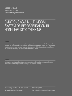 emotions as a multi-modal system of representation in